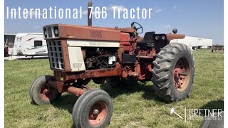 International 766 Tractor Selling at our Fall 2023 OnlineOnly Machinery Consignment [upl. by Anon]