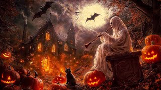 Relaxing Halloween Ambience 🎃 Midnight in a Haunted Town 👻 Spooky Sounds Halloween Music [upl. by Ricarda396]