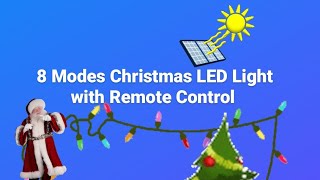 How Does Solar Christmas Light Works with remote control Solar Light Remote Control Mode Light [upl. by Eirual]