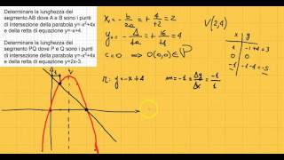 Intersezione retta  parabola parte 1 [upl. by Eicyak]