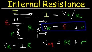 Internal Resistance of a Battery EMF Cell Terminal Voltage Physics Problems [upl. by Kirt]