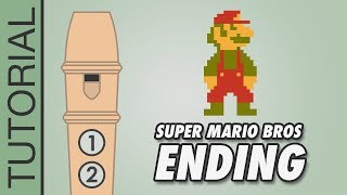 Super Mario Bros  Ending  Recorder Notes Tutorial [upl. by Esmeralda775]