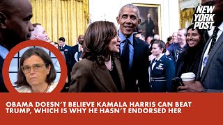 Obama doesn’t believe Kamala Harris can beat Trump which is why he hasn’t endorsed her sources [upl. by Hanshaw]