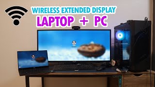 How to Use Your Laptop as a Second Monitor Wirelessly  Easy Setup Guide [upl. by Rivalee]