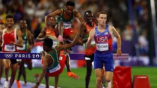 Lamecha Girma unconscious injury after fall on Mens 3000m Olympics final  lamecha girma  ari gr [upl. by Aleuname188]