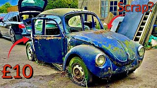 Buying the Worlds Cheapest Classic VW Beetle 1303 What is left of the Rare Abandoned Scrap Bug [upl. by Duomham]