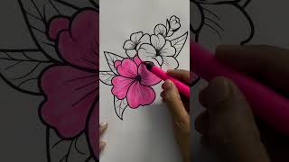 satisfying shorts superrelaxing art coloring flowerdrawing drawing [upl. by Haase]