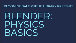 Blender Physics Basics [upl. by Foster]