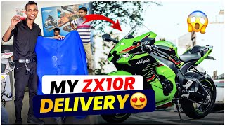 My First SuperBike Delivery 😍 Sasta Zx10r 😆  Sonu Vlogs [upl. by Akimrej]