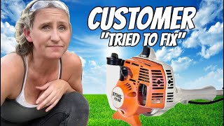 How to Fix a Stihl FS55 FS46 FS45 FS38 Trimmer With Throttle Issues Everything You NEED To Know [upl. by Yblocaj]