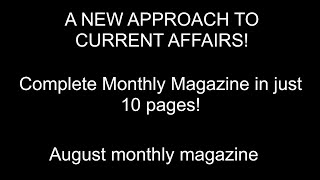 Complete August Monthly Magazine in Just 10 Pages [upl. by Lyckman383]