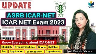 ICAR NET2023 EXAM  Complete Details [upl. by Enyamrahc]