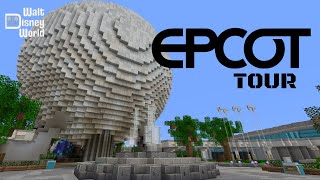 Minecraft Walt Disney World EPCOT CENTER Tour [upl. by Anitselec948]