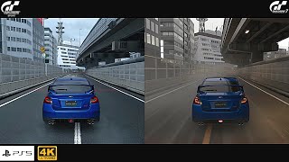 GT Sport vs Gran Turismo 7  A SIMPLE COMPARISON  Tokyo Rain [upl. by Hoskinson809]