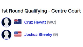 Cruz Hewitts FIRST Challenger Match  vs Joshua Sheehy  Playford 2024 [upl. by Lednar]