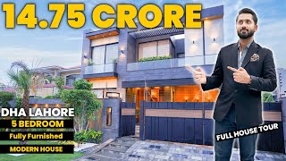 1 Kanal Modern House Tour by Syed Brother  DHA Lahore  MODERN DESIGN VILLA FOR SALE [upl. by Neelahtak]