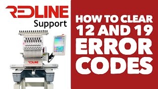 How to fix the 2 most common error codes on the Redline Embroidery Machine [upl. by Annavaig]