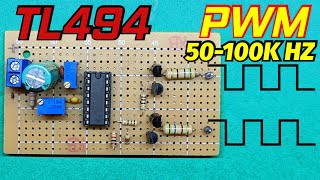 TL494 PWM 50HZ to 100Khz  TL494 PWM Schematic [upl. by Deutsch853]