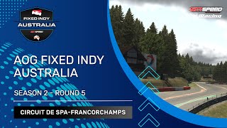 iRacing  Fixed Indy Australia  Round 5 at Circuit de SpaFrancorchamps [upl. by Marleen537]