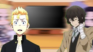 Tokyo revengers reaccionan a Takemichi es dazai Hatsumi [upl. by Elocen]