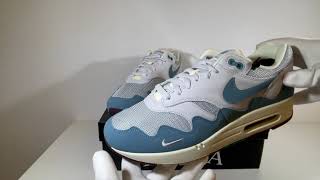 Nike Air Max 1 Patta Waves Noise Aqua with Bracelet DH1348004 unboxing [upl. by Trebor]