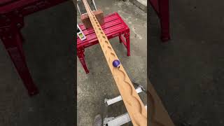 Marble Run 7m straight long wooden course 1 ASMR [upl. by Langley788]