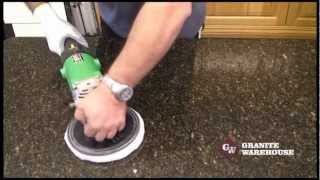 How to Re Polish a Granite or Engineered stone top  MB Stoncare MB 20 [upl. by Sivam]