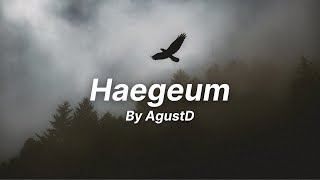 Haegeum  해금  by AgustD DDay  English Lyrics [upl. by Matlick577]