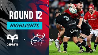 Ospreys v Munster  Instant Highlights  Round 12  URC 202324 [upl. by Hammel]