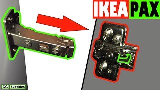 How to clip on Ikea Pax Wardrobe Hinges [upl. by Pisano]