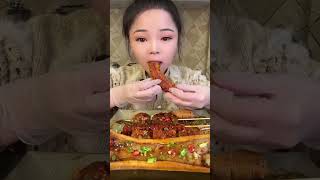 🔥ASMR MUKBANG Enjoying Crispy Pork Belly with 매콤한 Flavours amp Satisfying Sounds 🎧🥓 asmrfeast short [upl. by Honan]