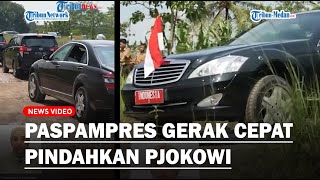 Lampu Indikator Mobil Kepresidenan Menyala Paspampres Gerak Cepat Pindahkan Presiden Jokowi [upl. by Anauq]