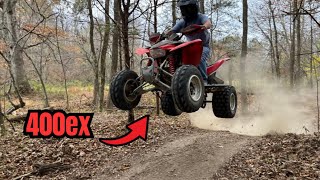 Raw 400ex In Woods  2012 TRX 400x [upl. by Guarino]