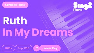 Ruth B  In My Dreams Lower Key Piano Karaoke [upl. by Woothen]