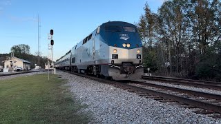 Amtrak 163 Palmetto Stop By Selma NC [upl. by Rhu779]