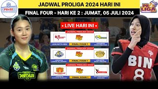 Jadwal Proliga 2024 Hari ini  Jumat 5 Juli 2024  Final Four Proliga 2024  Live MojiTv [upl. by Earazed]