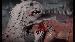 TRex Vs Indominus Rex Fight  1080pLatino [upl. by Deeanne]