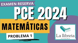 🎉MATEMÁTICAS II  RESERVA 2024 ✅ PCE Selectividad UNED 👉 PROBLEMA 1 [upl. by Dewayne]