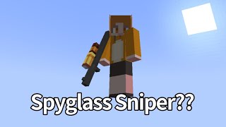 Minecraft spyglass sniper  마인크래프트 망원경 스나이퍼 [upl. by Slyke]