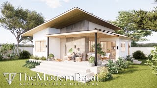 Simple House Design 2Bedroom Small Farmhouse Design  9 x 11 Meters [upl. by Bedwell]