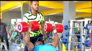 INTENSE CHEST WORKOUT WITH BARKAAD AND ETO  THRIVING BUSINESSES IN HARGEISA  Gym  Somaliland [upl. by Branen]