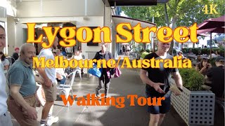 Lygon Street Walking Tour Melbourne  Australia 🇦🇺  4K  Sunday  Spring [upl. by Eniluqaj]