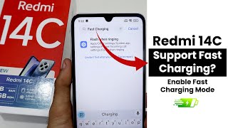 Does Redmi 14C Support Fast Charging  Enable Fast Charging Mode [upl. by Ymar869]