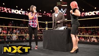 Bayley and Asuka sign their contract for TakeOver Brooklyn II WWE NXT Aug10 2016 [upl. by Solis70]