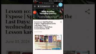 Lesson 10  Spiritualism in the Last Days Part 1  wednesdays Marathon Lesson karon LOD [upl. by Carie]