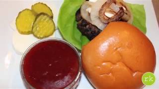 Easy Burger recipe with Caramelized Onions and Sweet Sauce [upl. by Brigg182]