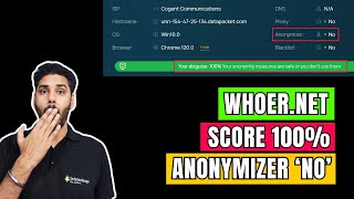 How to Make WhoerNet Anonymizer NO  Get 100 WhoerNet SCORE [upl. by Navets]