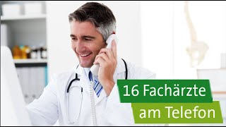 AOKClarimedis 16 Fachärzte am Telefon [upl. by Ylrebme899]