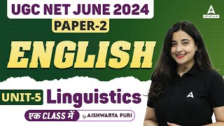 UGC NET English Literature Unit 5  Linguistics  by Aishwarya Puri Maam [upl. by Alyakcim]