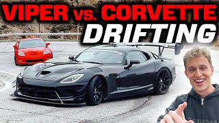 DODGE VIPER VS CORVETTE Z06  TEARING UP EUROPEAN MOUNTAINROADS [upl. by Asinet]